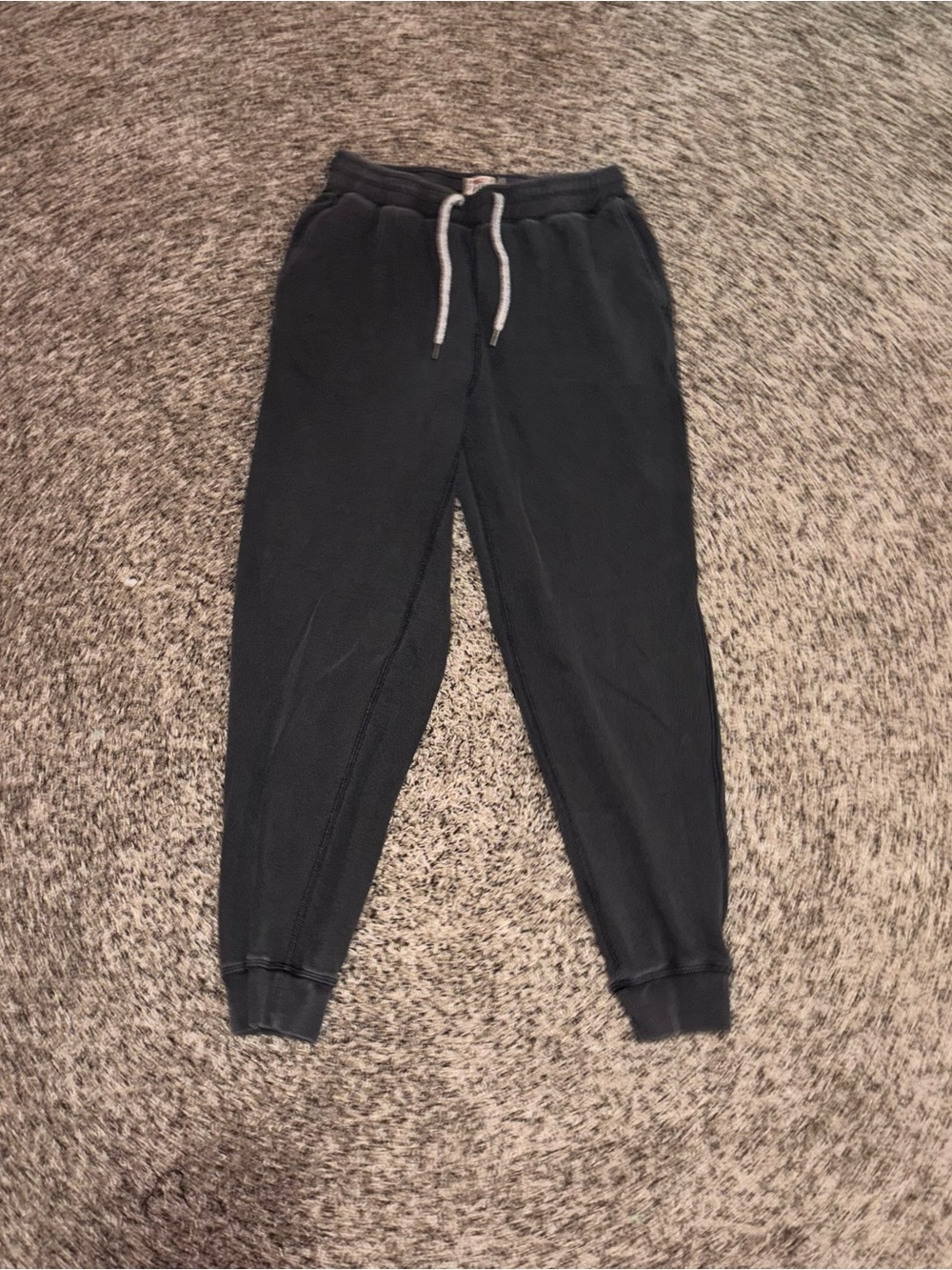 Faherty Men's Charcoal Jogger Sweatpants Drawstring Lounge Pants Size Medium